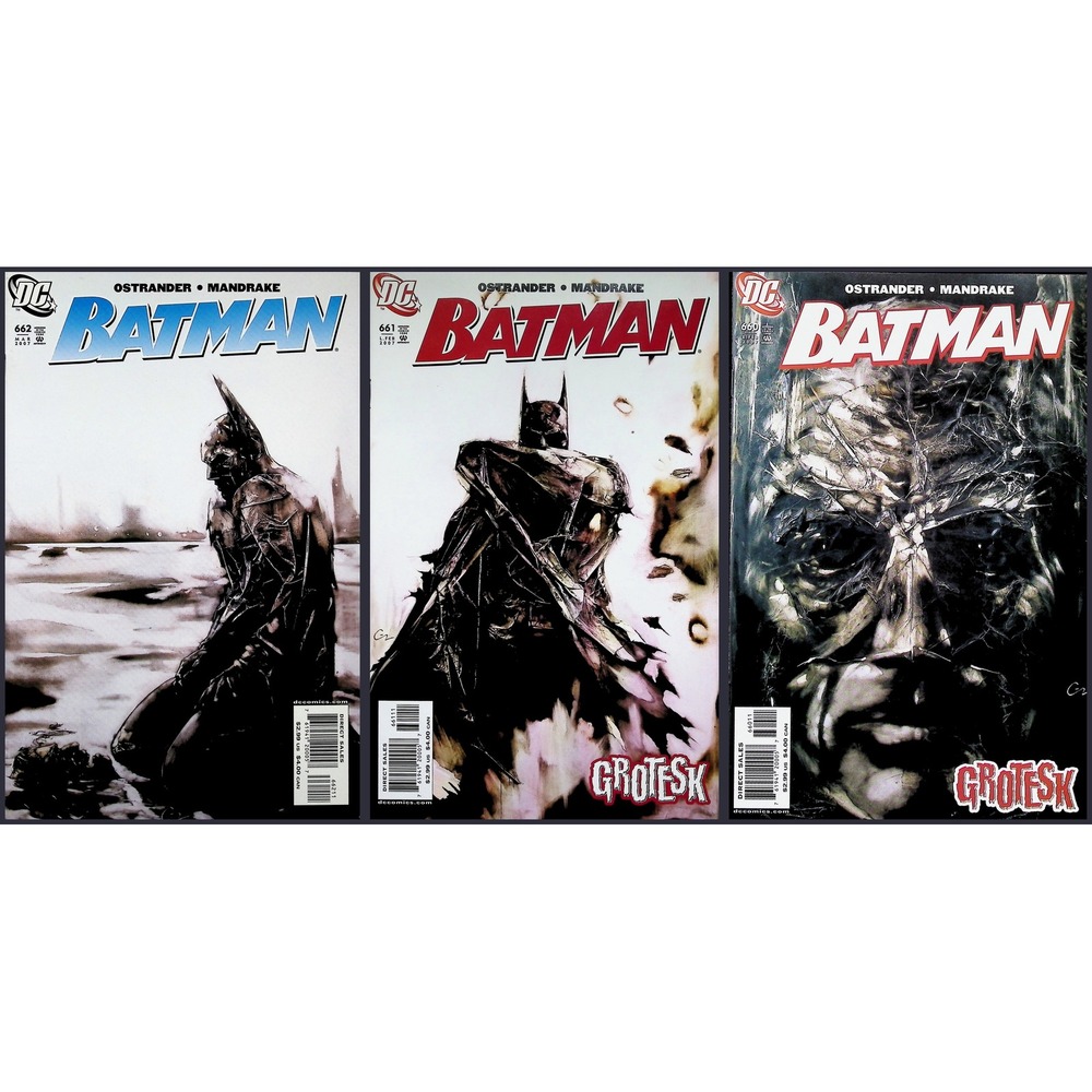 Batman 3X Comic Lot #660 661 662 Grotesk Arc DC